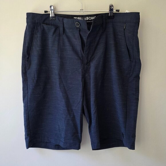 BILLABONG Crossfire Submersible Hybrid Shorts | 34 Waist | Navy Swim Trunks EUC - Picture 1 of 8